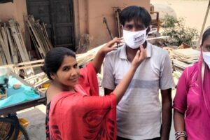 Mask distribution in Ward 43