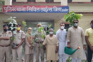 Planting at police station civil line, Ajmer