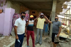 Mask distribution to daily wage labours