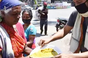 Serving Food to the Needy